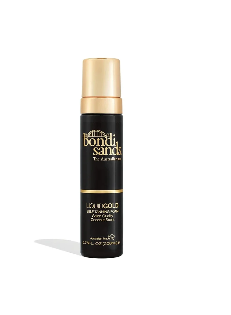 Self Tanning Foam Liquid Gold Long-Lasting Bronzing Formula (Gold, 200 mL) htieo