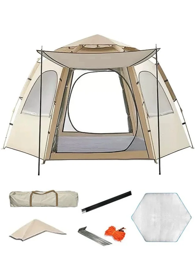 Mereza Camping Tent 4-6 Person Family Pop Up Shelter Waterproof Windproof Outdoor Gear with Carry Bag (Large, 1 Unit) 0dnkk