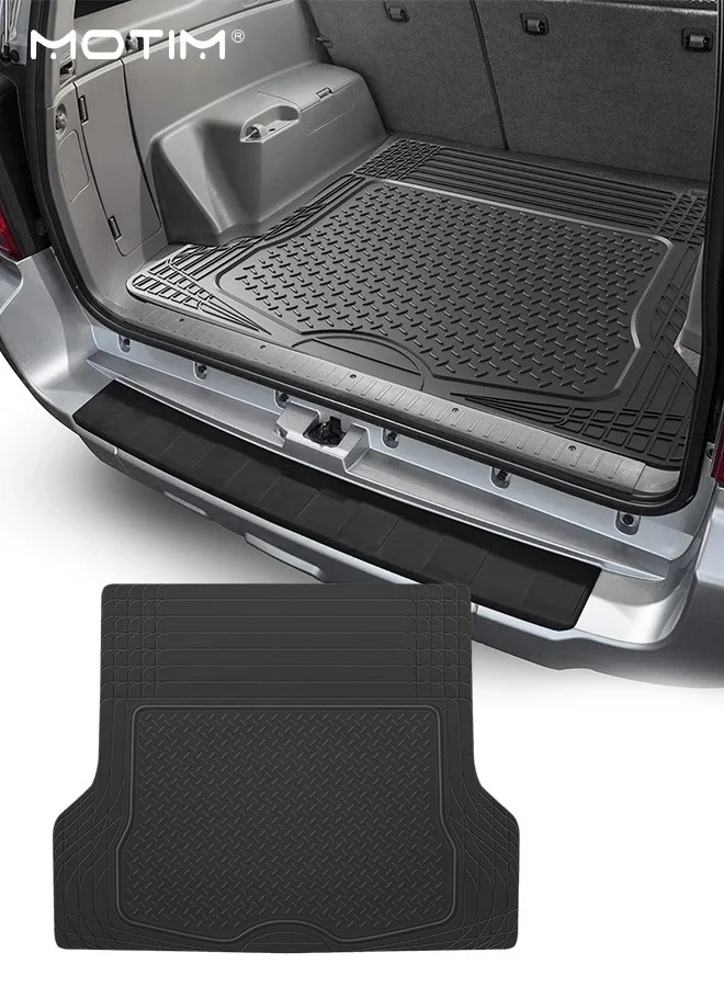 Motim Heavy Duty Car Cargo Liner Trunk Mat (All-Weather, Non-Slip) Universal Fit Protection for SUV and Sedan (138x110cm) gubgj