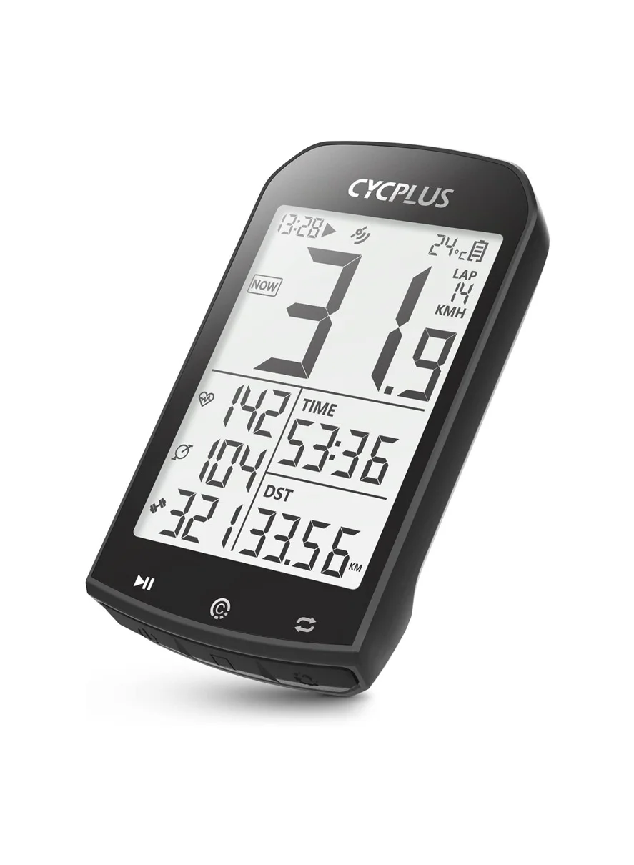CYCPLUS M1 GPS Bike Computer Wireless Speedometer & Odometer with 2.9-inch Glare-Free Display (Black, 1 Unit) s5xh4