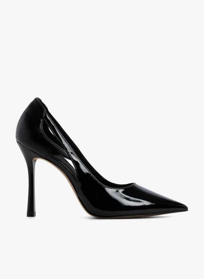 ALDO Deluna Pointed Toe Pumps Premium High Heel Stiletto Shoes for Women (Black, 38 EU) nfxri