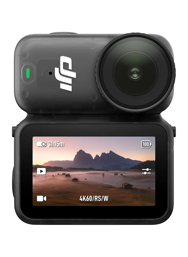 Premium Compact 4K Vlogging Camera with 128GB Storage, 1/1.3-inch Sensor, 143-Degree Wide FOV, Magnetic POV Action Cam for Sports and Travel (Grey, 128GB) ows6q