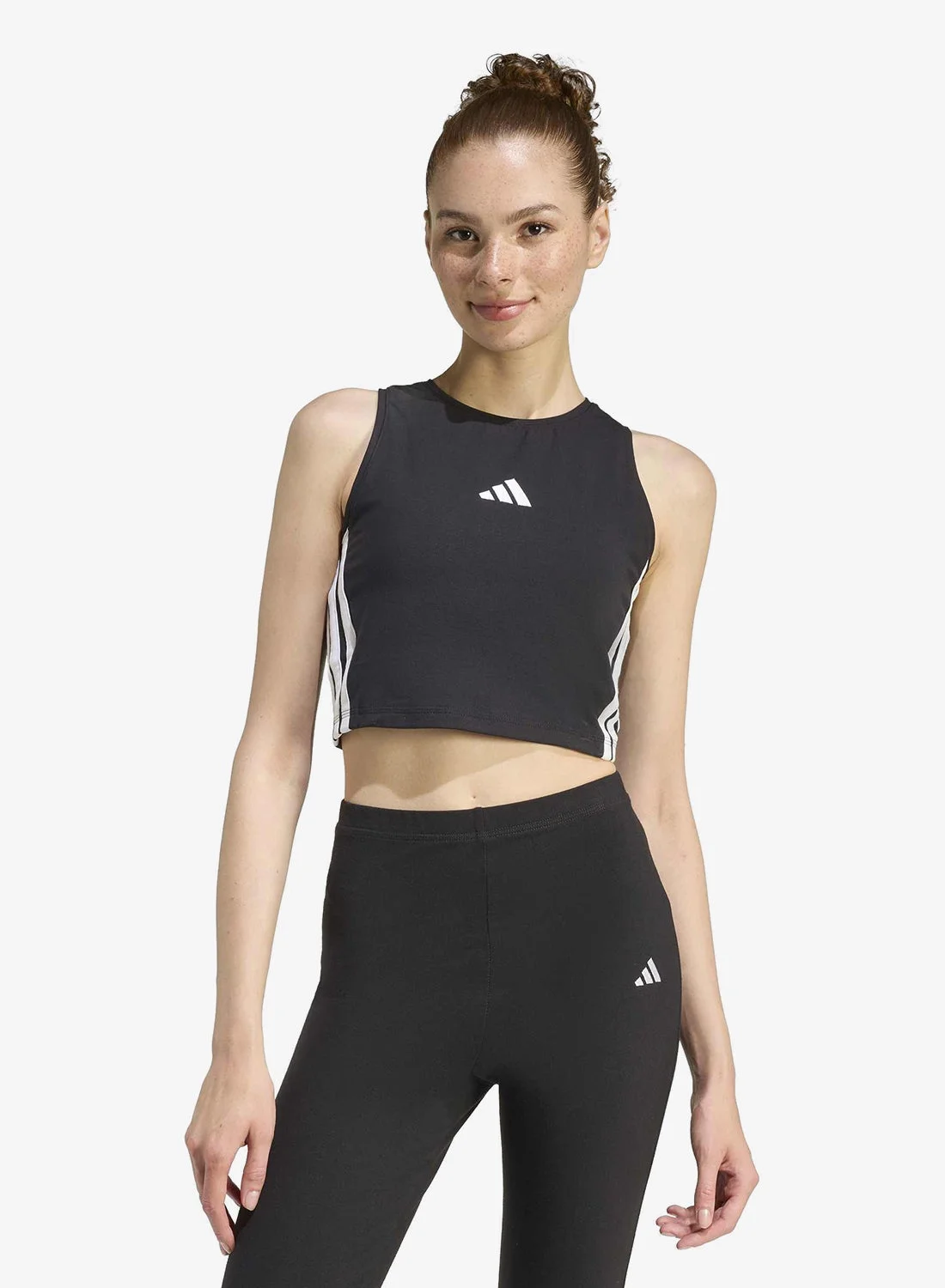 Sport Essential Padded Tank Top Athletic Sleeveless Shirt for Women (Black, Medium) pysyj