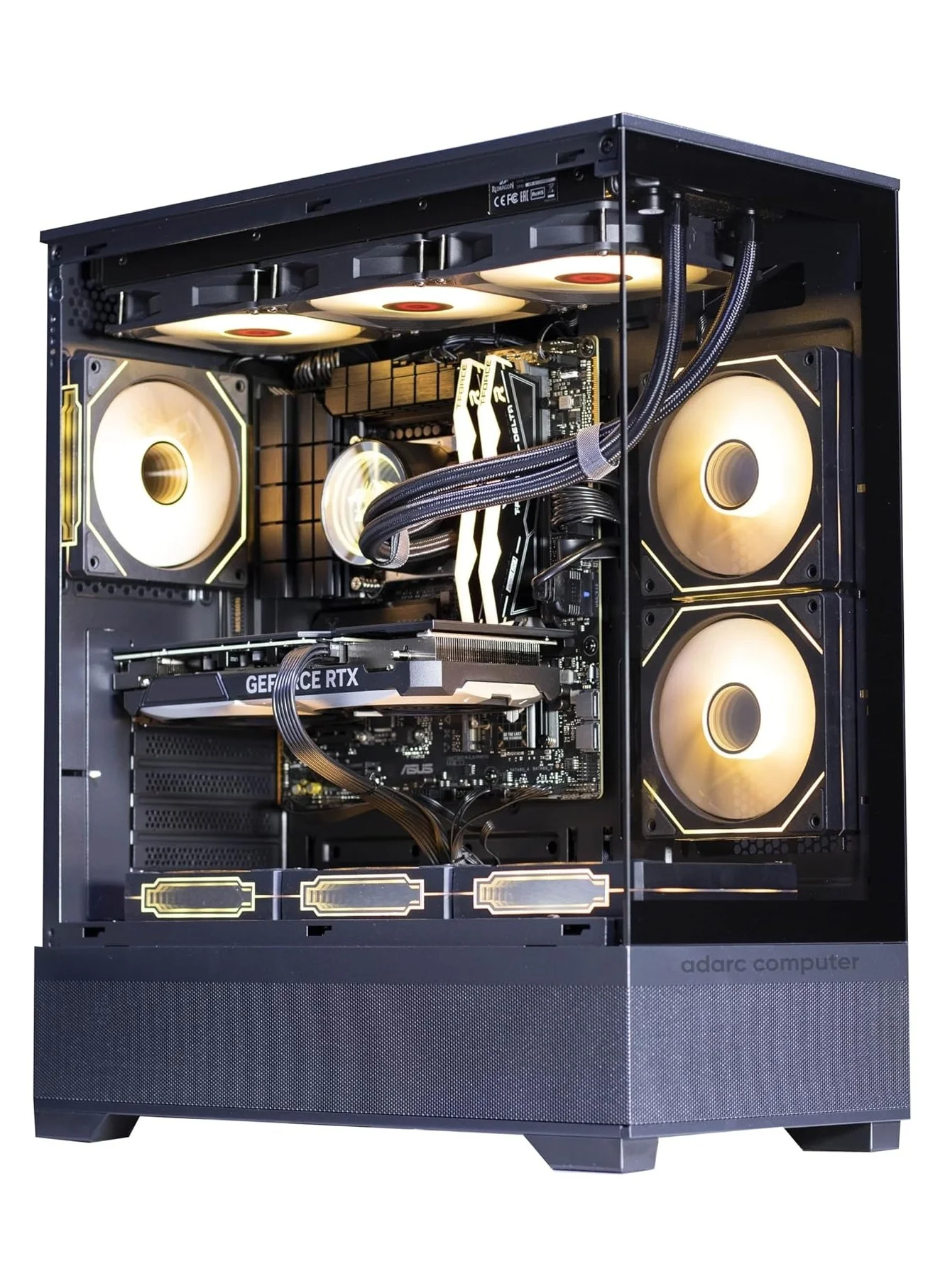 NANOTECH Gaming Desktop PC (Intel Core i5-12400F, 32GB DDR5 RAM, 2TB NVMe SSD, 8GB Graphics, Windows 11 Pro, Black) jbrva
