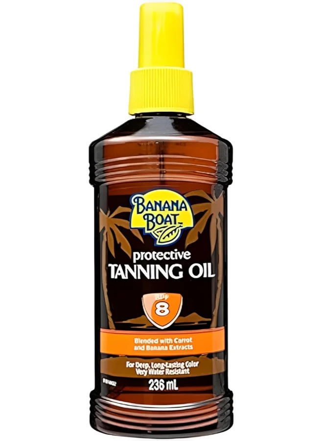 Premium Protective Tanning Oil Spray SPF 8 (236 mL) - Lightweight Formula for Sun-Kissed Skin 14eaz
