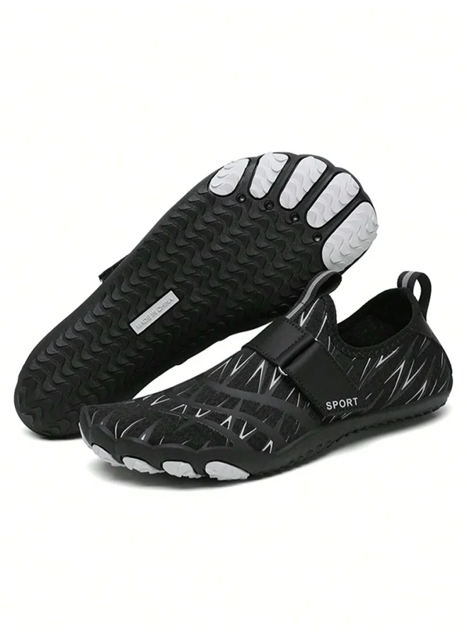 ShebSheb Quick-Dry Water Shoes for Men and Women Lightweight Barefoot Aqua Socks for Swimming Beach Diving and Outdoor Water Sports (Black, Unisex) yqta5