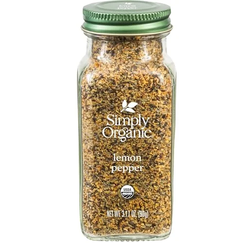 Organic Lemon Pepper Seasoning Blend (Premium Culinary Spice Mix, 89.87 g) o3t8d