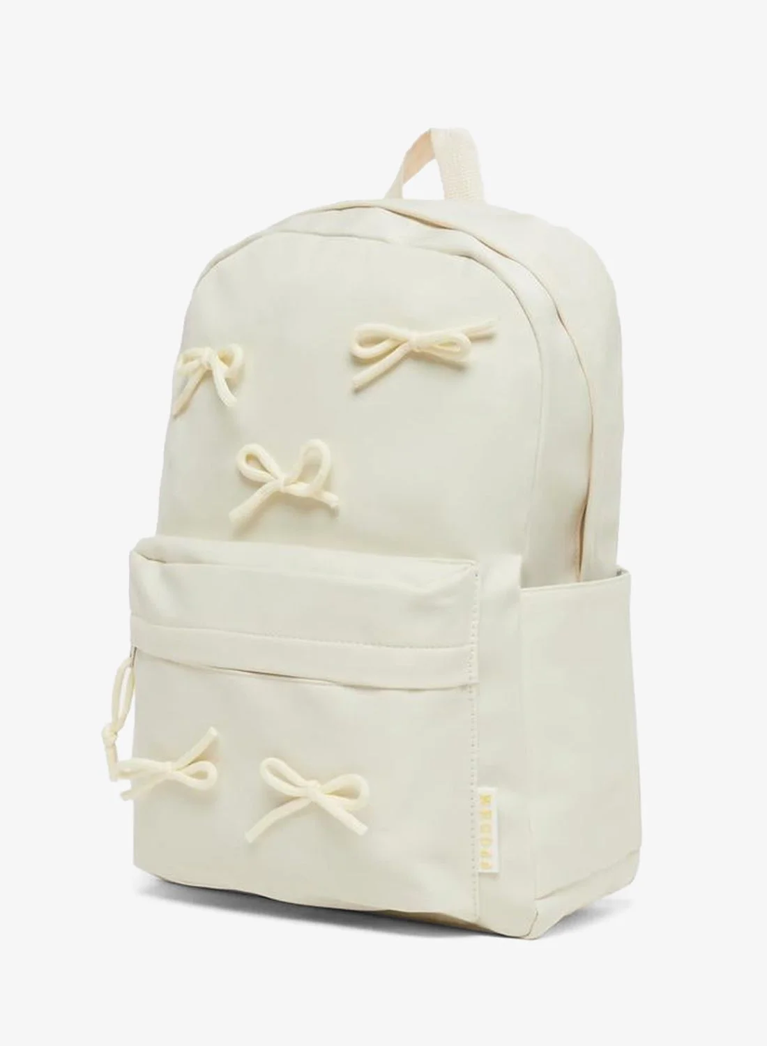 Premium Girls Beige Bow Accent Backpack Stylish School Bag for Kids (30x10x40cm) 3w0do
