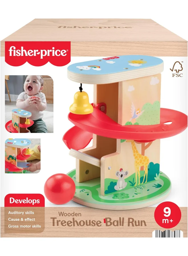 Premium Wooden Treehouse Ball Run Activity Playset for Toddlers (Educational Preschool Learning Toy, 30 cm x 25 cm) bhimk