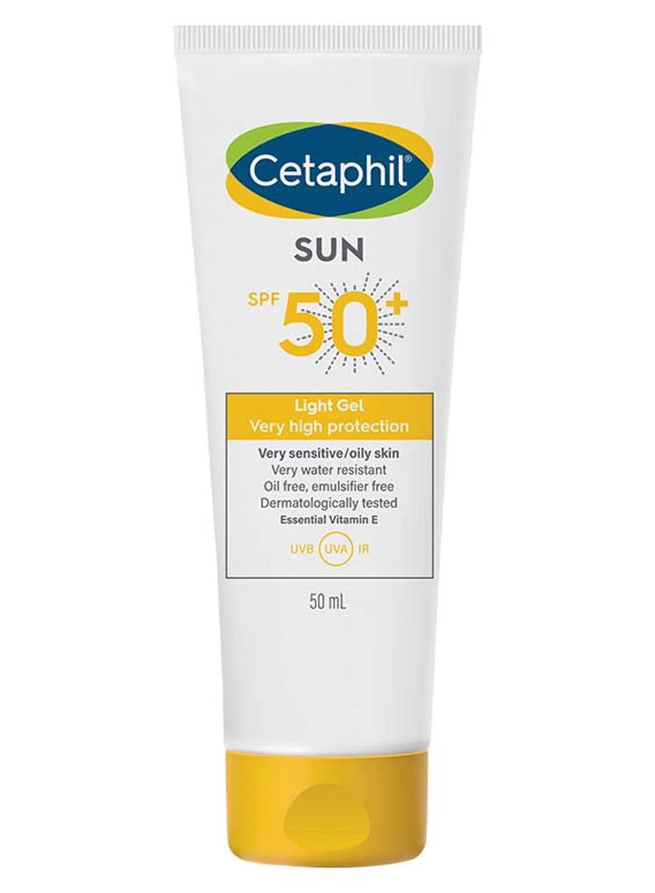 Premium SPF 50+ Light Gel Sunscreen for Face and Body, Water-Resistant Moisturizing Formula for Sensitive Skin (50 mL) x2j7n