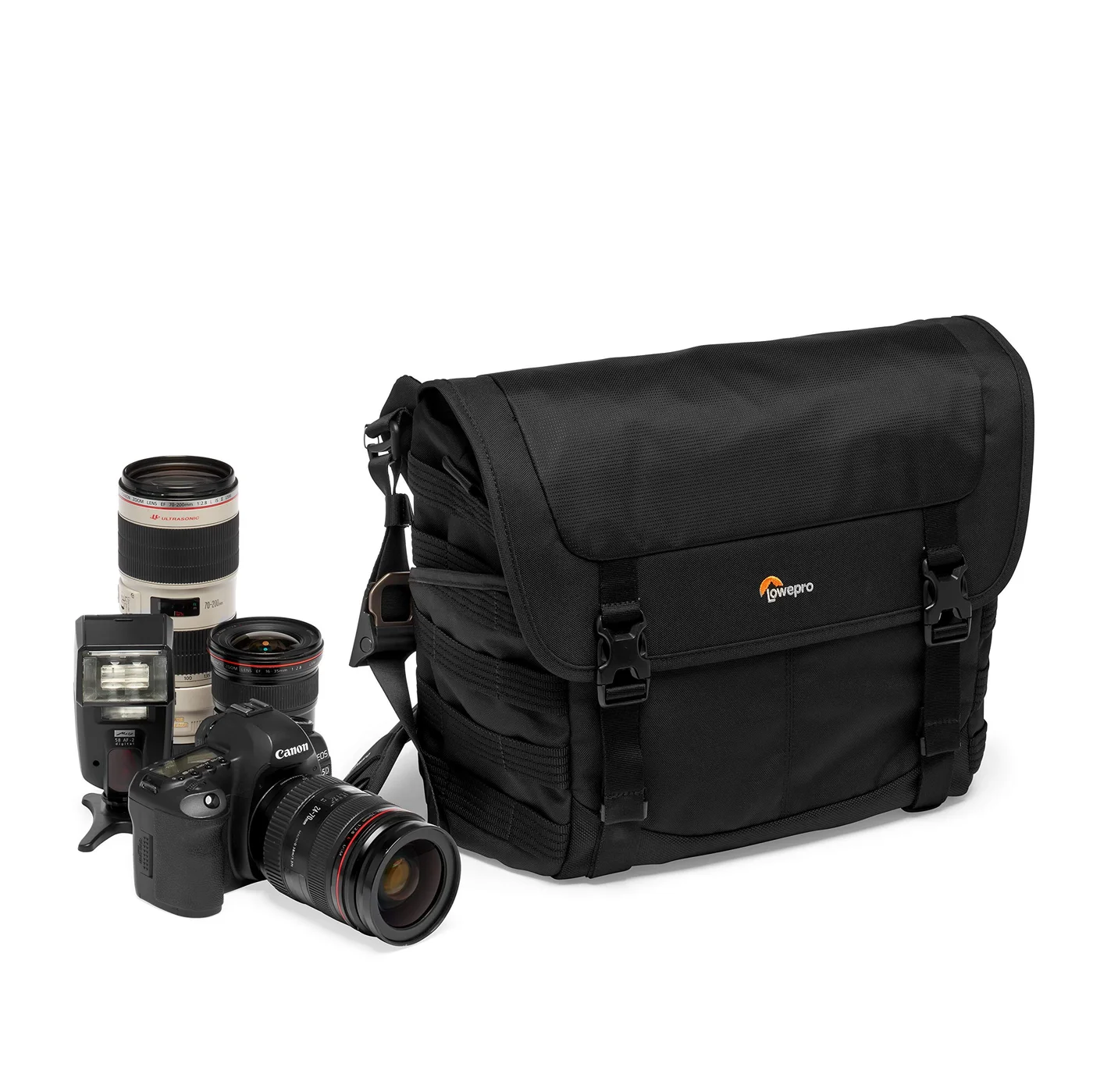 Professional Camera Messenger Bag with QuickShelf Divider System for Mirrorless and DSLR Gear (Black, 160 AW II) vs2hc