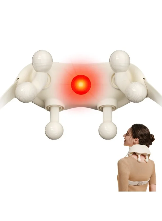 SKG Cordless Neck and Shoulder Massager with Heated Shiatsu Kneading (6 Smart Modes, Deep Tissue Relief) 7vnl3