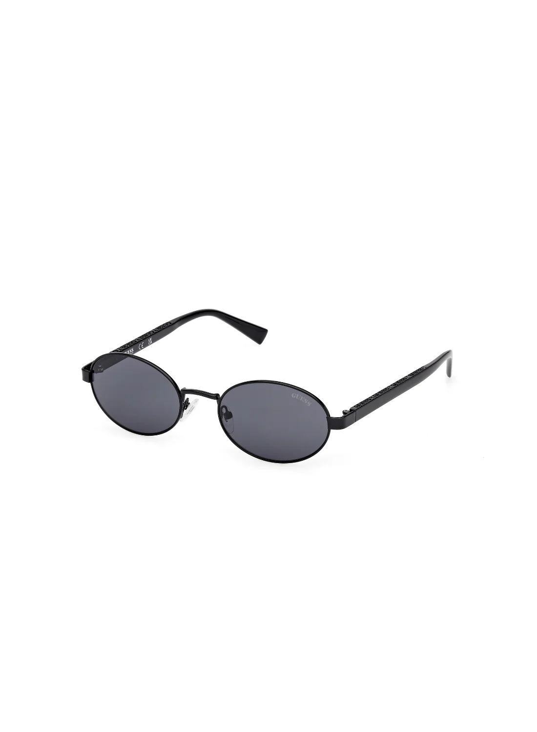 Premium Full Rim Oval Sunglasses Metal Frame Lightweight UV Protection (Black, One Size) 3ttec