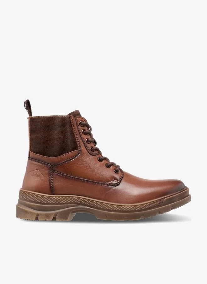 Lee Cooper Men Leather Ankle Boots Premium Genuine Leather Footwear for Daily Wear (Brown, 42 EU) etq3h