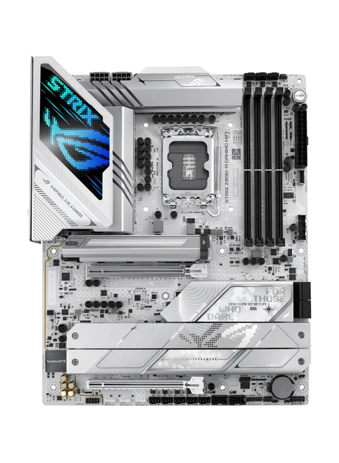 Premium ATX Gaming Motherboard Z890 Chipset LGA1851 Socket DDR5 Support Wi-Fi 7 PCIe 5.0 (White, ATX) 21583