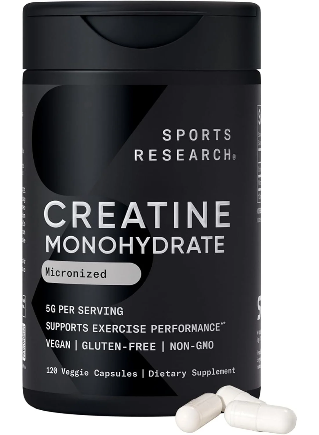 Premium Creatine Monohydrate Supplement 5000mg (120 Capsules) for Athletic Performance and Muscle Support kggxt