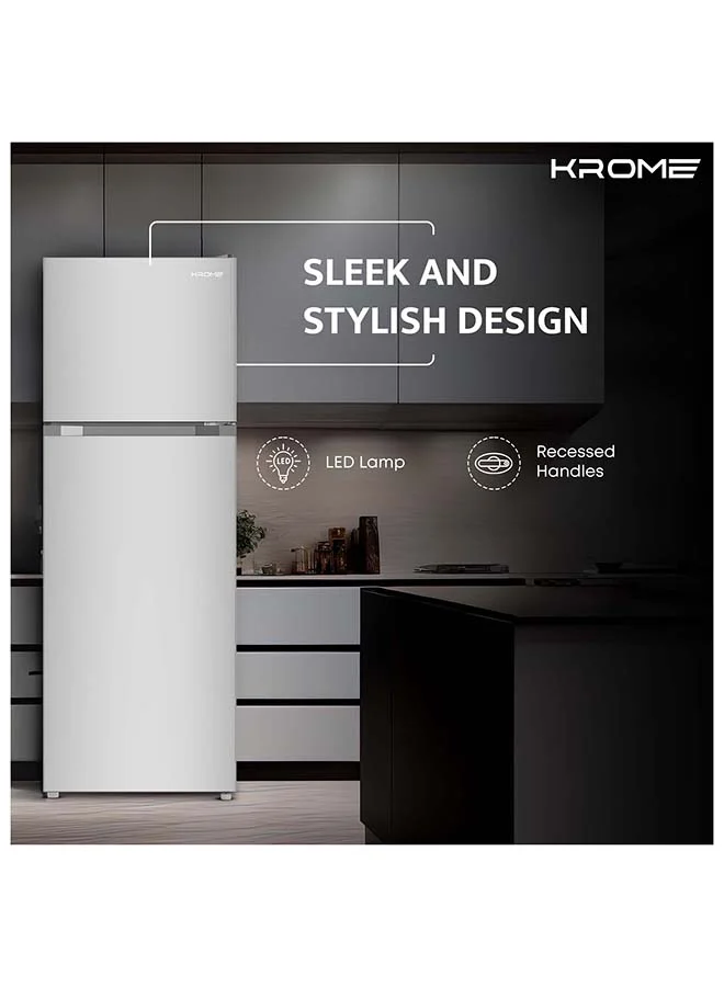Krome Top Mount Double Door Refrigerator with No Frost Cooling System and LED Display (Stainless Steel, 535 L) qz6uf