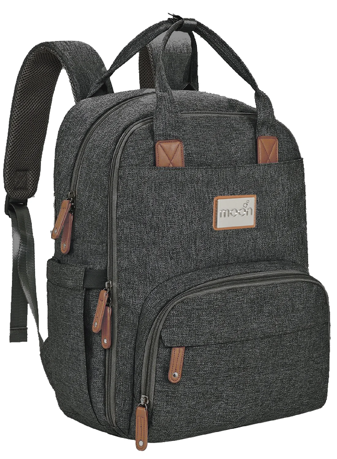 Moon Diaper Bag Backpack Premium Travel Organizer (Black, Single Pack) hgo1p