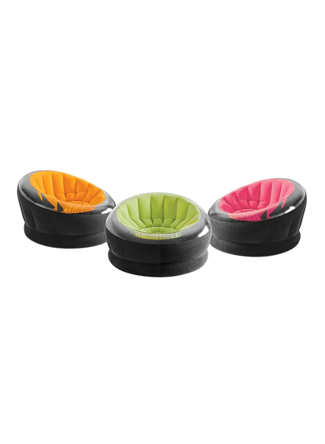 Premium Empire Inflatable Lounge Chair Comfortable Fabric Finish (Multicolour, 112 cm x 109 cm x 69 cm) 47cmn