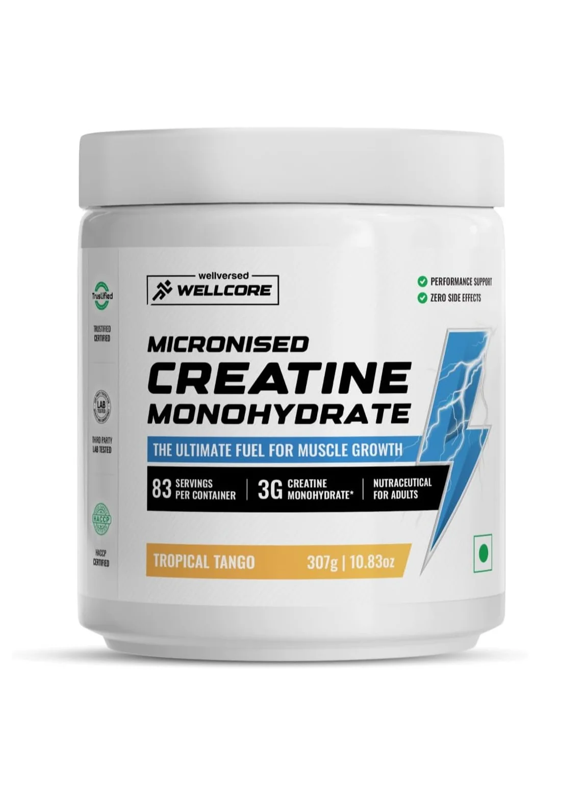 Wellcore Creatine Monohydrate Powder Tropical Tango (Premium Sports Nutrition, 307g) wh1uw