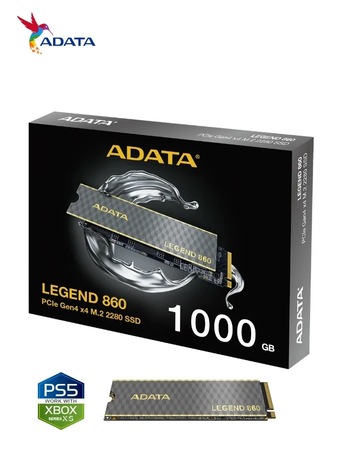 ADATA LEGEND 860 NVMe M.2 2280 Internal Solid State Drive PCIe Gen4x4 High-Speed Storage (1000 GB) lh60i