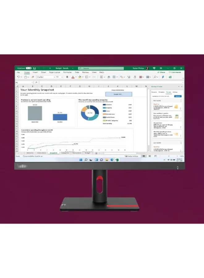 Premium 21.5-inch Full HD IPS LED Monitor with HDMI and VGA Connectivity (Black, 54.6 cm) 3350j