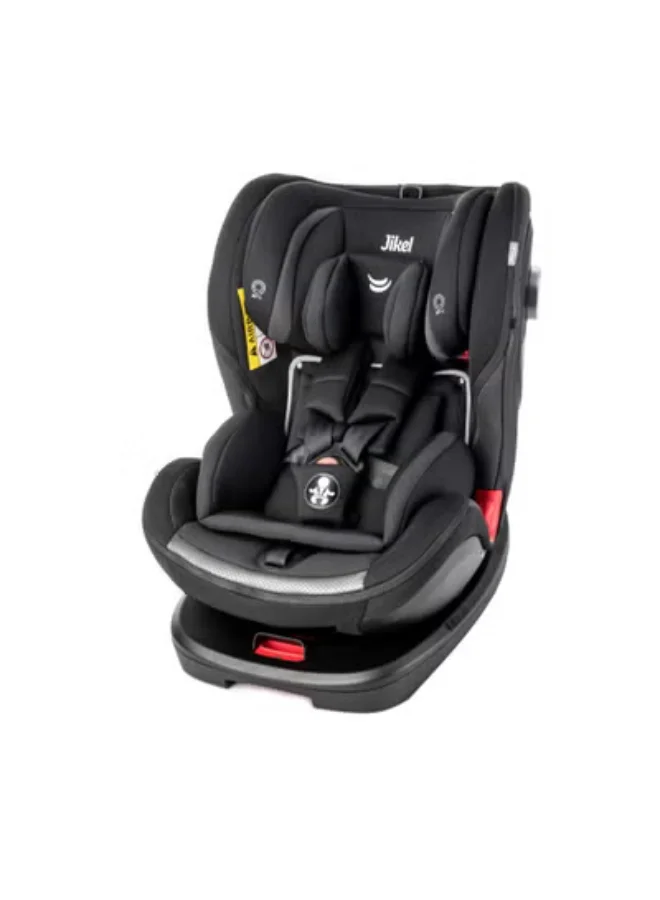Jikel Saturn Zip 360 Rotating IsoFix Car Seat (Black, Premium Safety Seat for Kids) 88ovl