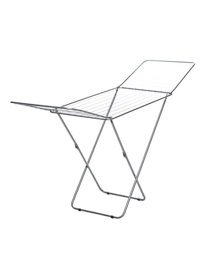 Premium Foldable Clothes Drying Rack Heavy Duty Steel Laundry Stand (Silver, 20m) wuq7h