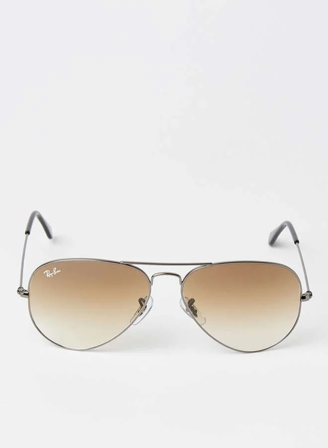 Premium Aviator Sunglasses Full Rim Metal Frame UV Protection (Grey, 58 mm) r3jkv