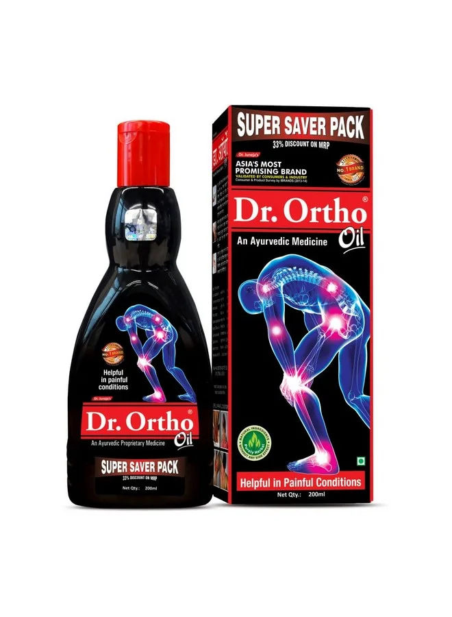 Dr. Ortho Ayurvedic Herbal Massage Oil for Joint and Muscle Comfort (200 mL) mpov2