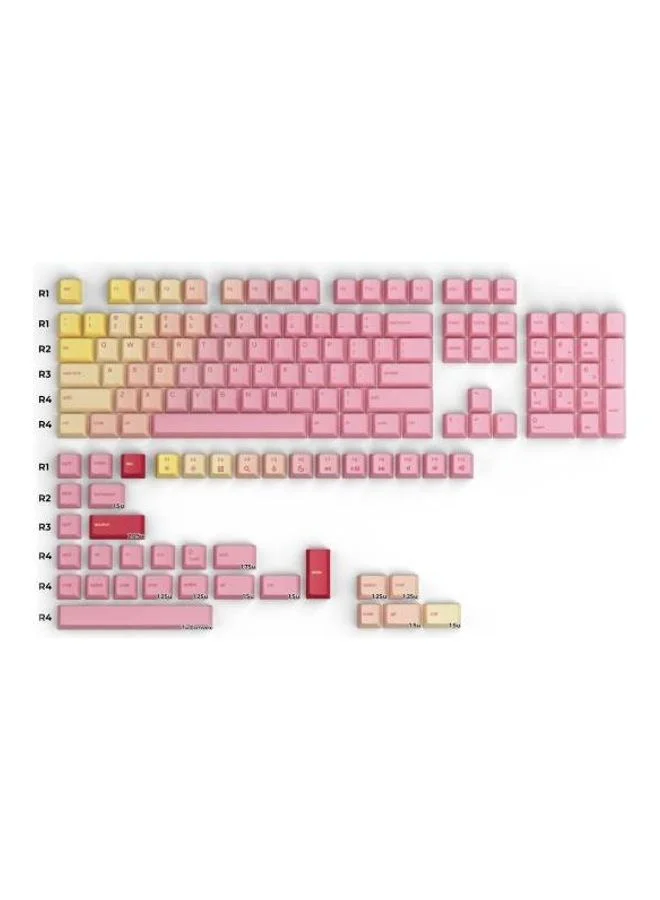 Glorious Forge GPBT Keycaps Set Pink Grapefruit Premium Mechanical Keyboard Accessory (Pink, Full Set) wnd0l