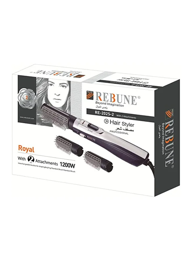 REBUNE Electric Hair Dryer Professional Salon Styling Tool (Black, 2-Piece Set) sykfy