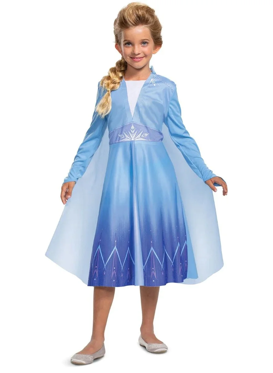 Party Centre Princess Elsa Travelling Deluxe Costume for Girls (Blue, 120 cm) 5m6ca