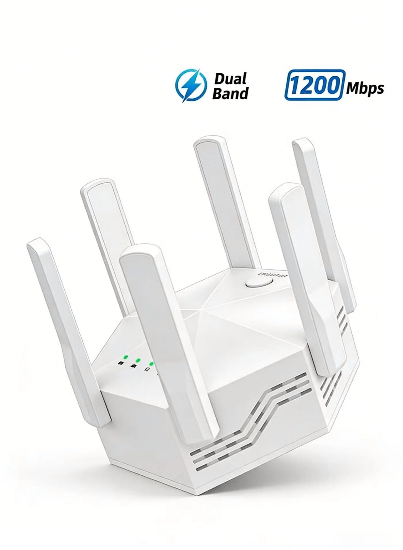 DUNELIFE 1200Mbps Dual-Band WiFi Extender Wireless Signal Booster (High Speed, Whole Home Coverage) tj3ve