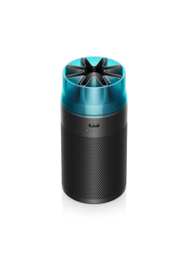 High-Speed Ionic Compact Air Purifier with App Control and HEPA Filtration (Black, 19 sqm) 8j7yx