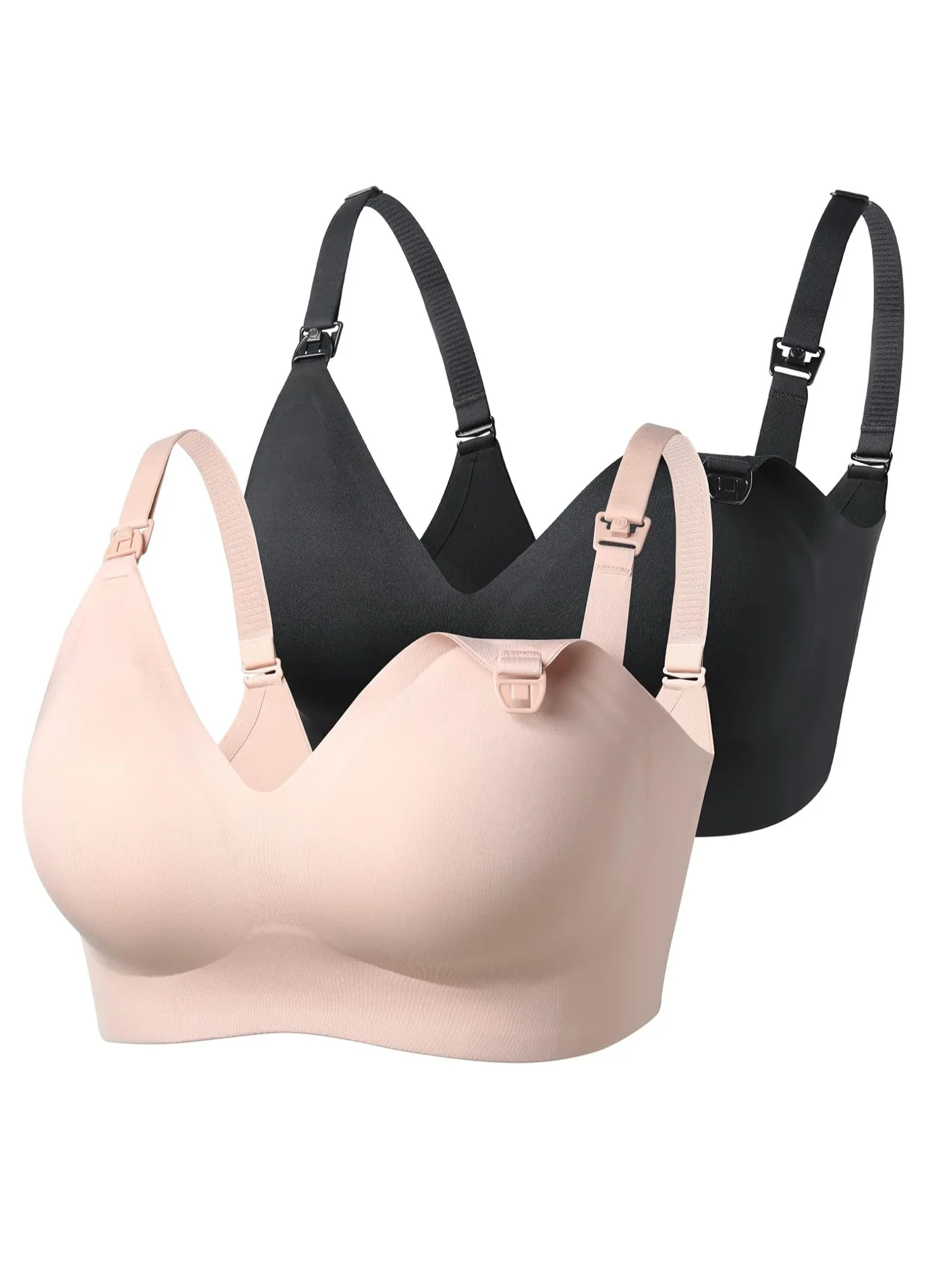 Premium Seamless Maternity Nursing Bra for Breastfeeding and Pregnancy (Pack of 2) g9s5r