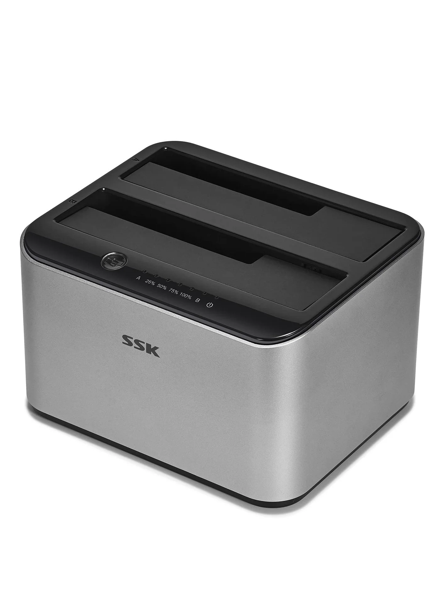 Premium Aluminum Dual Bay Hard Drive Docking Station USB 3.0 to SATA External HDD SSD Reader with Offline Cloner Function (Supports 2x20TB) 50g7f