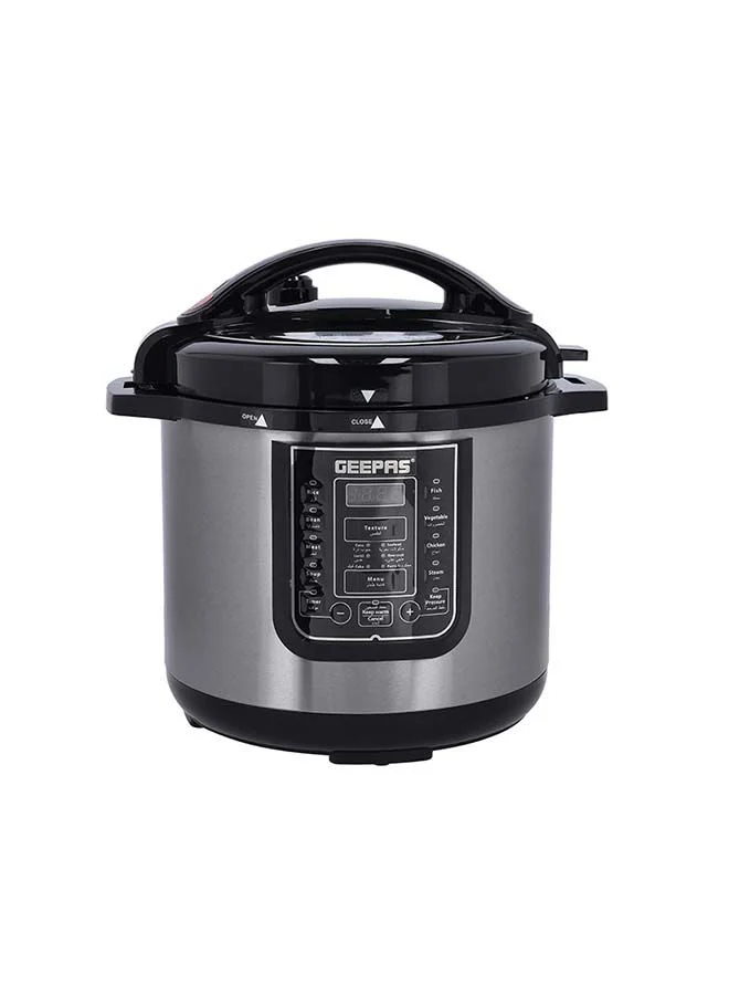 GEEPAS Digital Multi Cooker 14-in-1 Smart Cooking Pot with LED Display (Silver, 12 L) p6wz7