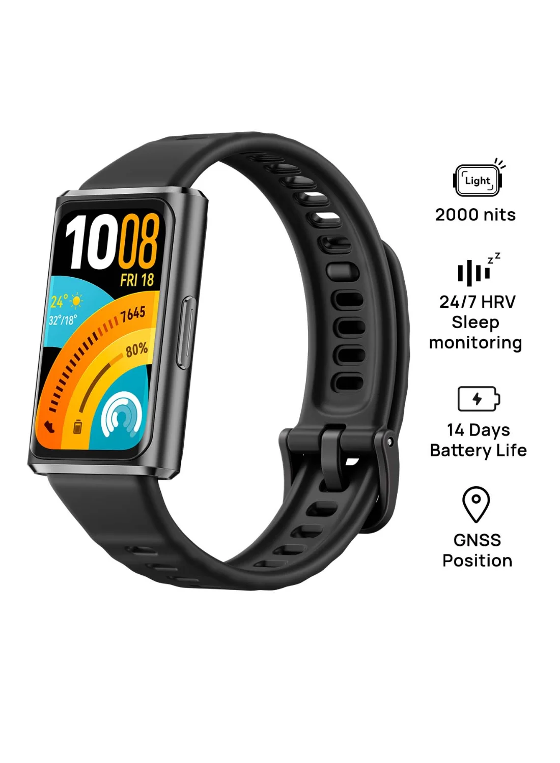 Smart Band 11 Pro Fitness Tracker Smartwatch with GNSS Positioning and Sleep Monitoring (Black, 44 mm) mxtql