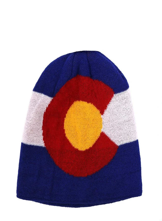 Euroscarves Colorado Flag Beanie Winter Cap (Premium Knit, One Size) e7pkl