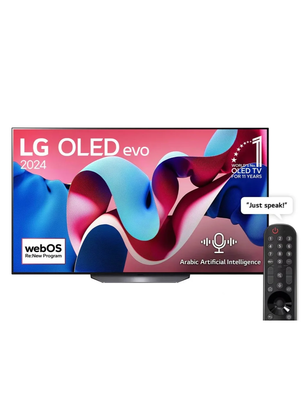 Ultra-HD 55 Inch 4K OLED Smart TV with Dolby Vision and 120Hz Refresh Rate (Black, 55 Inch) lzbe4