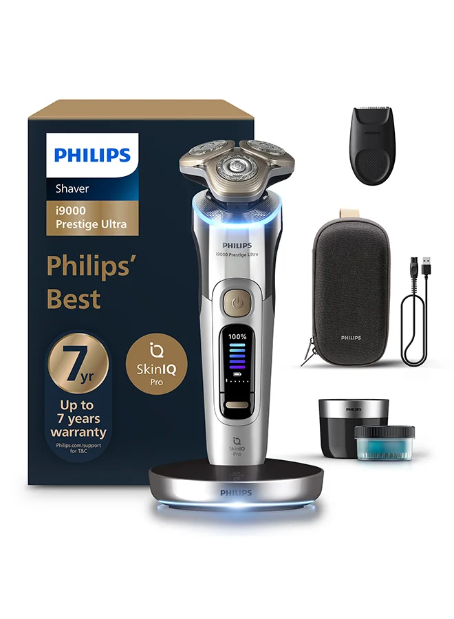 Professional Prestige Ultra Electric Shaver Wet & Dry Grooming Kit with Charging Stand and Travel Case u9vj4