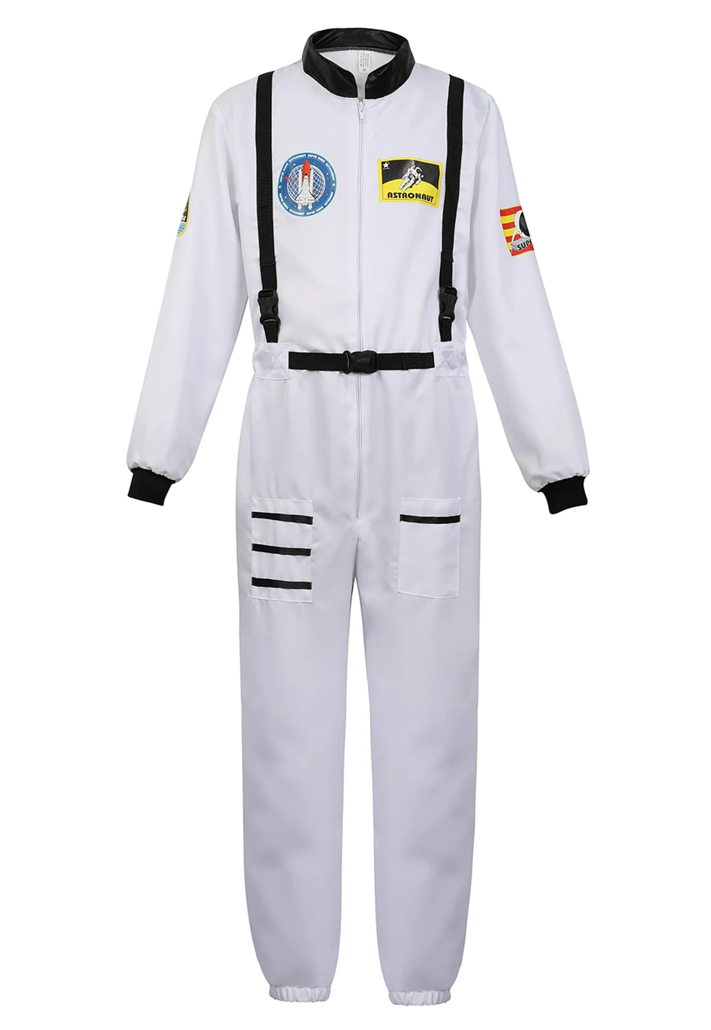 Parlsdy Astronaut Spaceman Costume Jumpsuit for Men Premium Flight Coverall (White, S) 9qlhq
