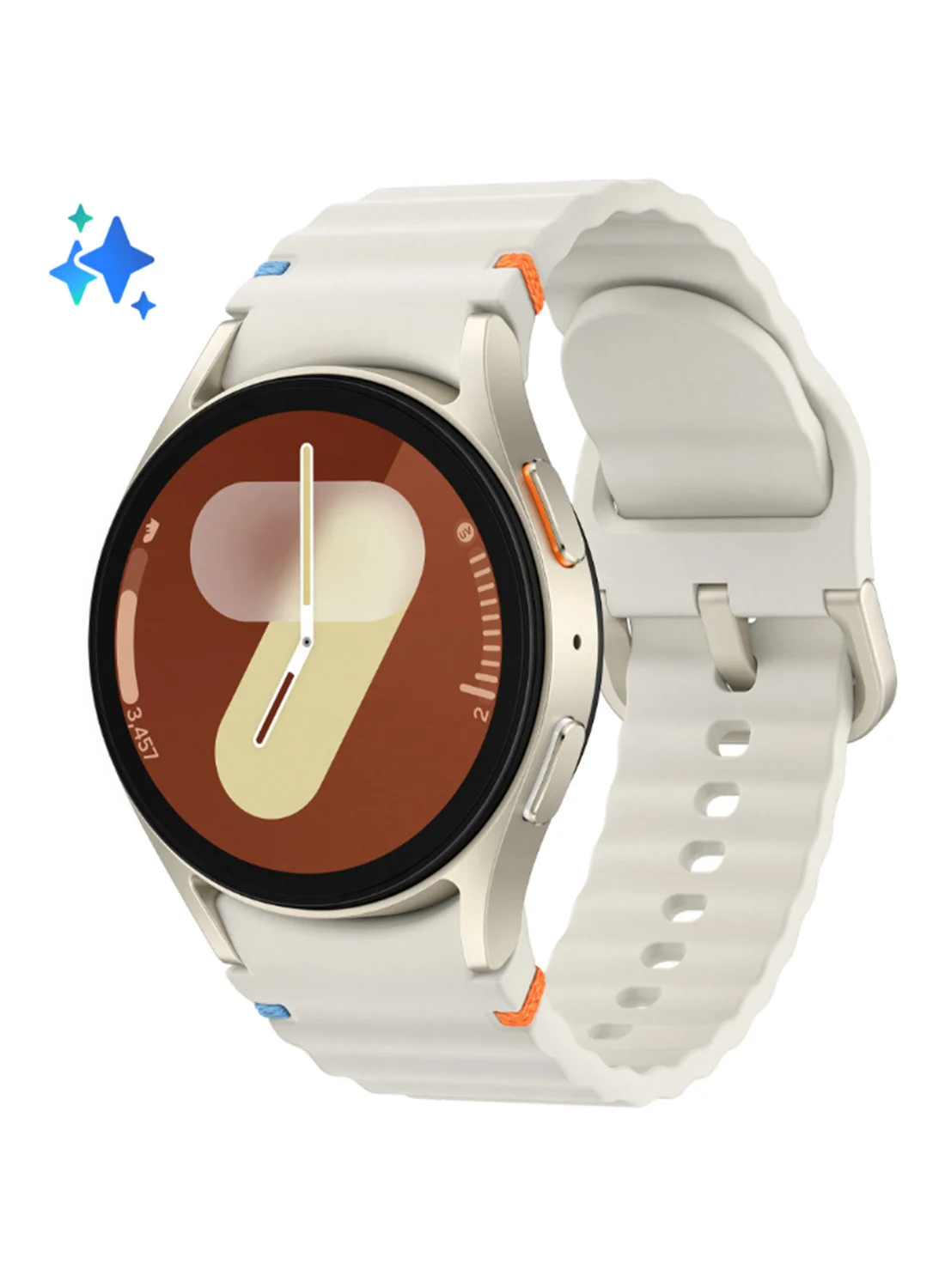 Ultra-HD Smartwatch 40mm LTE Fitness Tracker with AI Health Insights (Cream, 40 mm) 5pwit