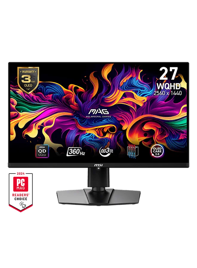 Premium 27-inch WQHD QD-OLED Gaming Monitor 240Hz Ultra-Fast Response Display (Black, 27 inch) 0yzwl