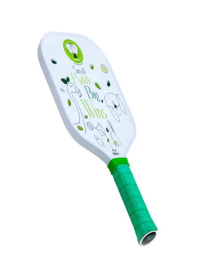 QuadWoke Junior Pickleball Paddle Lightweight Durable Composite Racket for Youth Beginners (Green, 35 cm) 6m2z2
