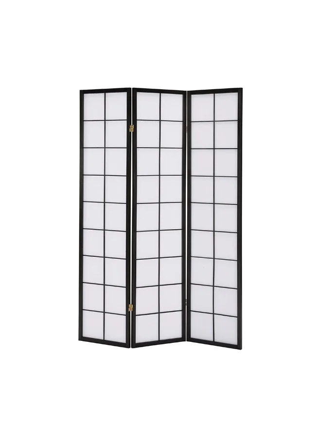 DANUBE HOME 3-Panel Folding Room Divider Privacy Screen Modern Wood Partition for Living Room Bedroom and Office (White, 170cm x 120cm) qeta0