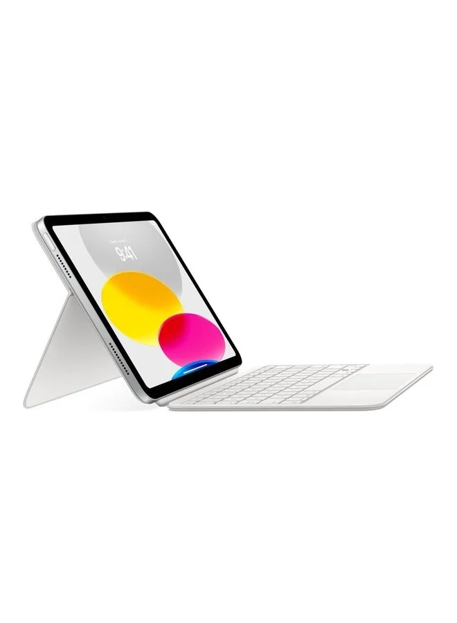 Premium Smart Keyboard Folio Case for 10th Generation Tablet (International English Layout, White) kfz7y