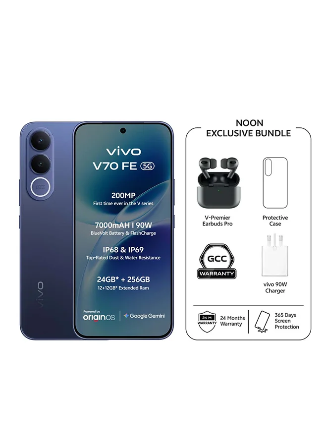 Premium 5G Smartphone 12GB RAM 256GB Storage Dual SIM AI Camera (Ocean Blue, 6.83-inch Screen) ivwl9