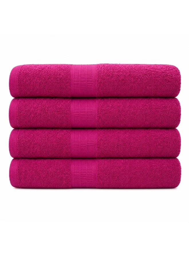 Bliss Casa Premium Bath Towels Set (Cotton, 650 GSM, Highly Absorbent) - (4 Pack, 70 x 140 cm) lo4vk
